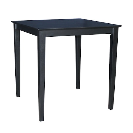 International Concepts Square Solid Wood Top Table, Black, 36 W, 36 L, 36 in H, Wood, Black K46-3636-36S